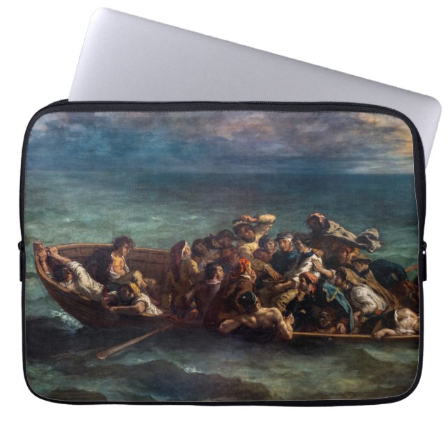 Capa Para Notebook Eugene Delacroix - O naufrágio de Don Juan (Frente)