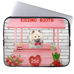 Capa Para Notebook Eurasier Dia de os namorados Cachorro Beijando Boo