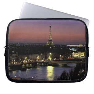 Capa Para Notebook Europa, França, Paris, Vista do pôr do sol do Eiff
