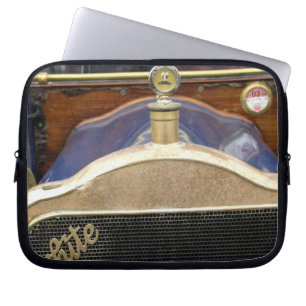 Capa Para Notebook Europa, Irlanda, Dublim. Automóvel antigo, Branco 