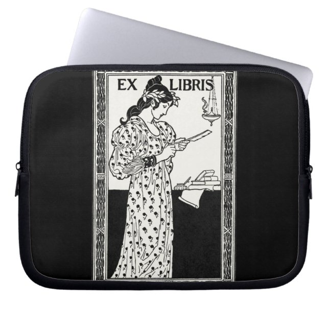 Capa Para Notebook Ex-libris art nouveau (Frente)