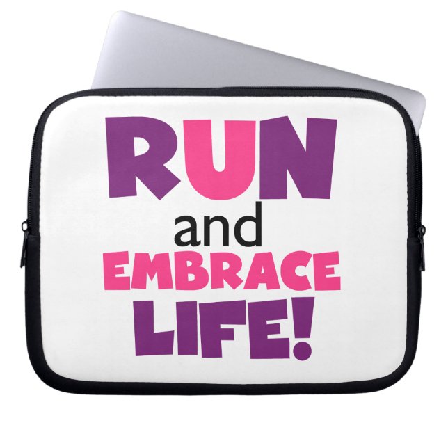 Capa Para Notebook Executar Embrace Life Pink (Frente)