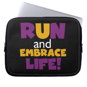 Capa Para Notebook Executar Embrace Life Purple Yellow