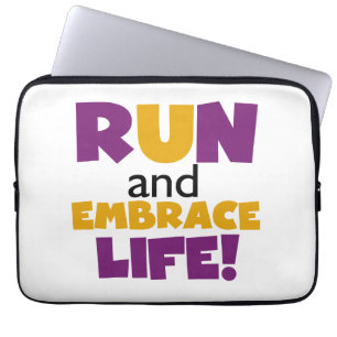 Capa Para Notebook Executar Embrace Life Purple Yellow