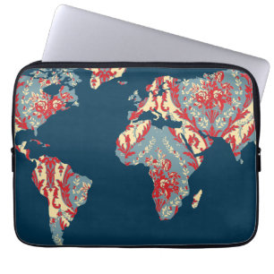 Capa Para Notebook Exemplo moderno do viajante de mundo do mapa do