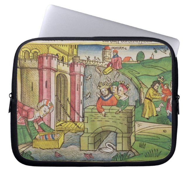 Capa Para Notebook Êxodo 2 1-6 Moses que está sendo flutuado abaixo (Frente)