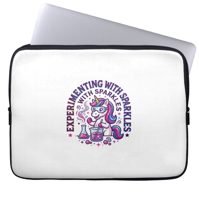 Capa Para Notebook Experiência de Unicórnio com Faíscas Corte Comerci (Frente)