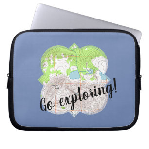 Capa Para Notebook "Explorar" Quatrefoil do Mapa Topográfico