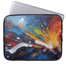 Explosão Colorida Abstrata Energética Impasto