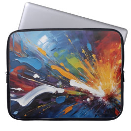 Capa Para Notebook Explosão Colorida Abstrata Energética Impasto