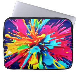 Capa Para Notebook Explosão de cor e pintura em abstrato