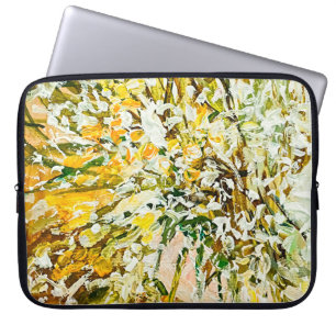 Capa Para Notebook Expressive embossed paint on canvas, created using