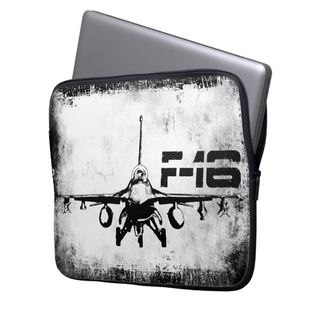 Capa Para Notebook F-16 Luta contra a Bolsa de laptop de Neoprene Fal (Frente Esquerda)