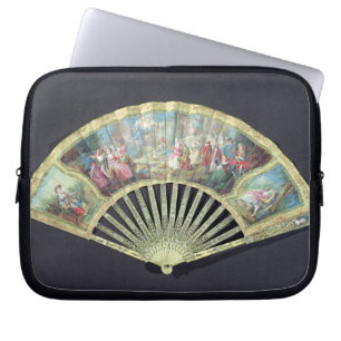 Capa Para Notebook Fã da corte, francês, século XVIII (marfim e w/