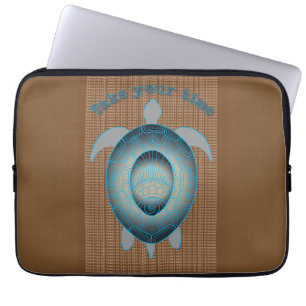 Capa Para Notebook Faça sua citação motivadora da tartaruga do tem