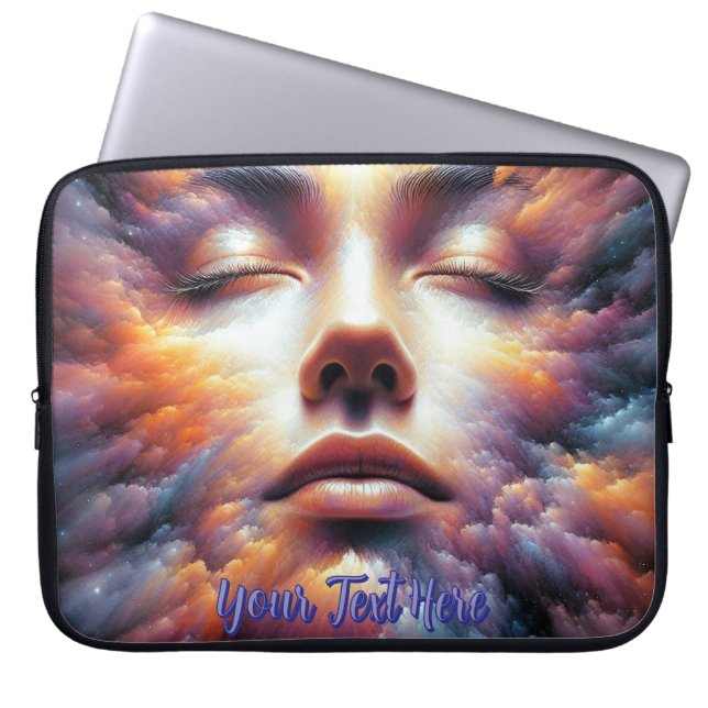 Capa Para Notebook Face misturada com nuvens coloridas (Frente)