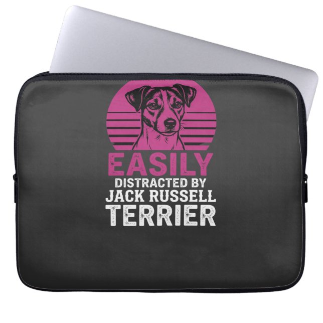 Capa Para Notebook Facilmente Distraído Por Jack Russell Terrier (Frente)
