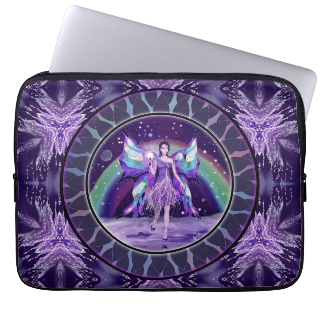 Capa Para Notebook Fada da Chuva Roxa (Frente)