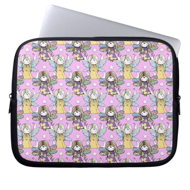 Capa Para Notebook Fadas Lindas e Estrelas e Luas Padrão (Frente)