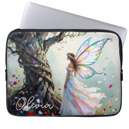 Capa Para Notebook Fairy and Magical Vine Wrapped Tree Personalized