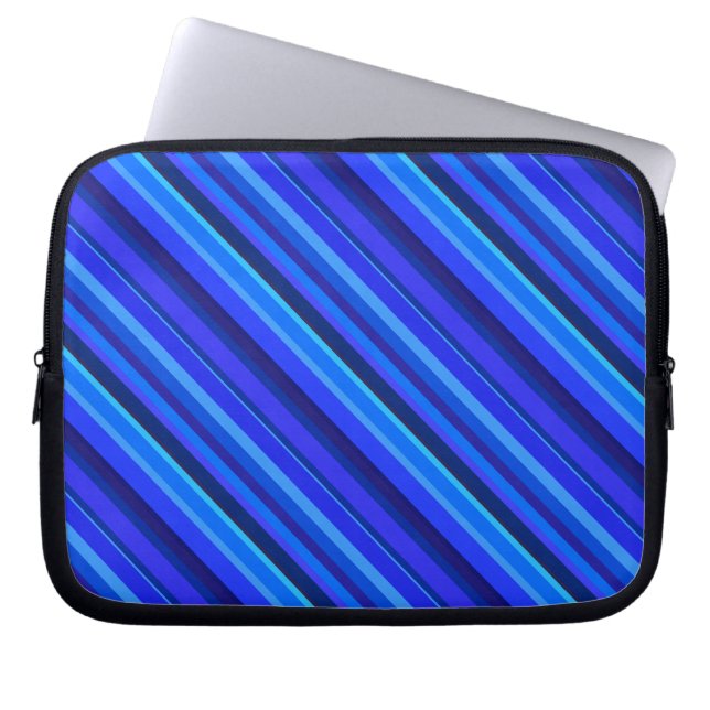 Capa Para Notebook Faixa diagonal azul (Frente)