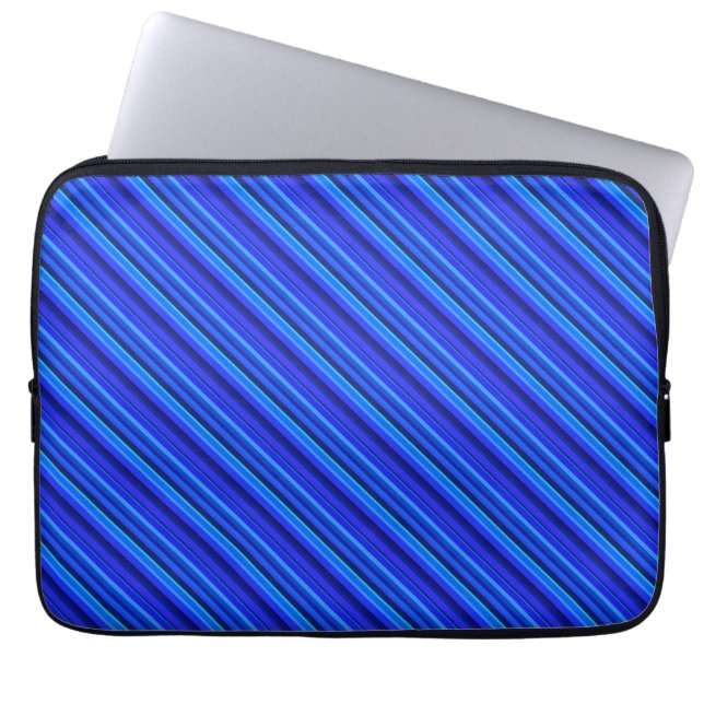 Capa Para Notebook Faixa diagonal azul (Frente)