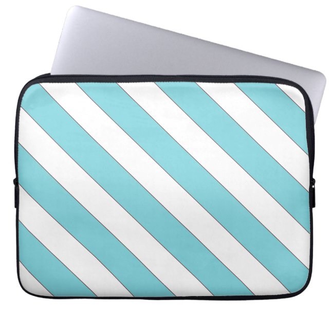 Capa Para Notebook faixa diagonal azul claro (Frente)