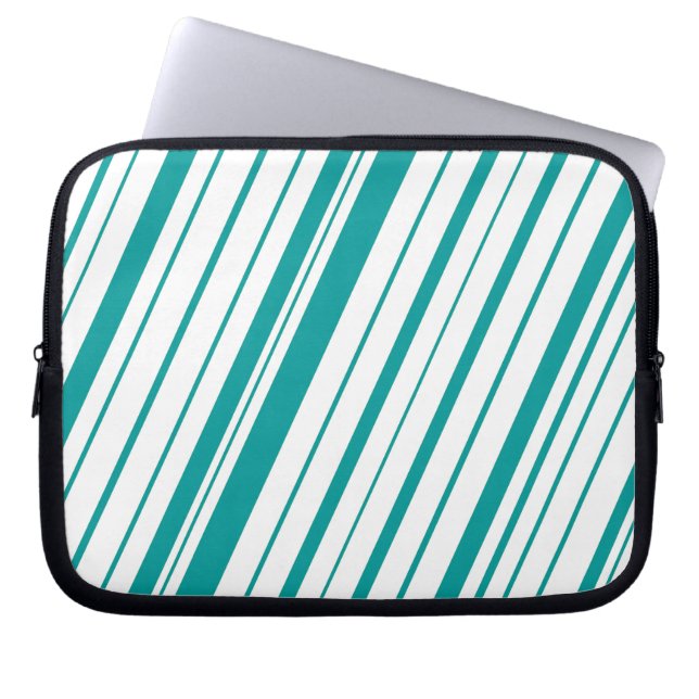 Capa Para Notebook Faixa Diagonal ~ Teal (Frente)