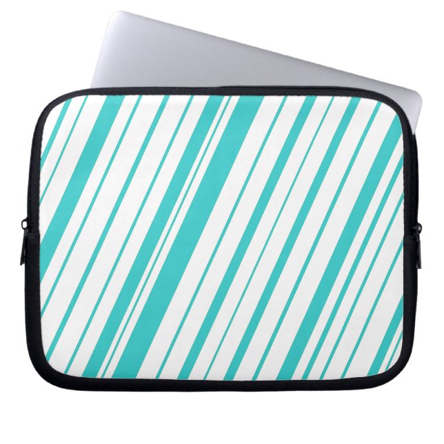 Capa Para Notebook Faixa Diagonal ~ Turquesa (Frente)