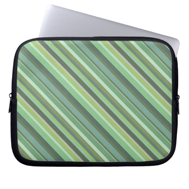 Capa Para Notebook Faixa diagonal verde-oliva (Frente)