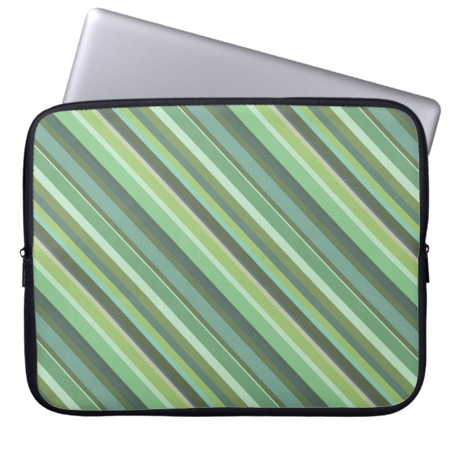 Capa Para Notebook Faixa diagonal verde-oliva (Frente)