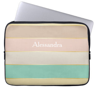 Capa Para Notebook Faixas de Cores de Verão Personalizadas