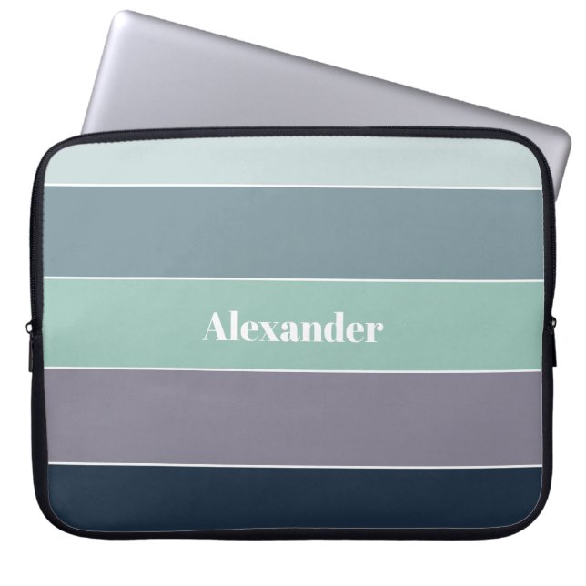 Capa Para Notebook Faixas de Cores de Verão Personalizadas (Frente)