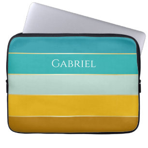 Capa Para Notebook Faixas de Cores de Verão Personalizadas
