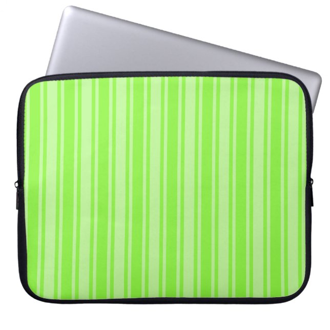 Capa Para Notebook faixas de verde limão doce (Frente)