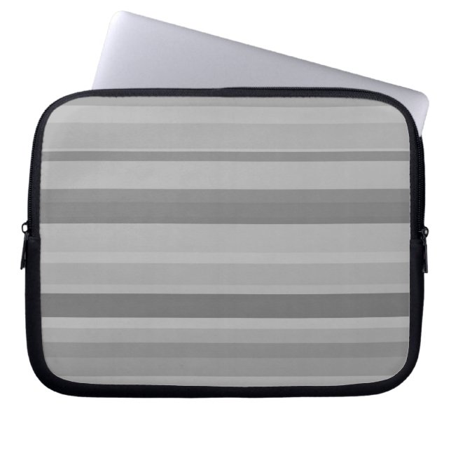 Capa Para Notebook faixas horizontais de cinza (Frente)
