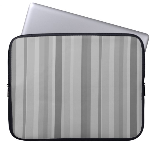 Capa Para Notebook faixas verticais de cinza (Frente)