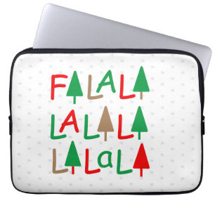 Capa Para Notebook FaLaLa. Flocos Vermelhos de Neve das Árvores de Na