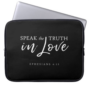 Capa Para Notebook Fale a Verdade no Amor Efesianos 4:15 Verso da Bíb
