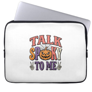 Capa Para Notebook Fale Assustador Comigo Camisa Vintage de Halloween