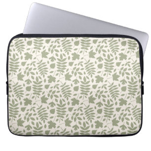 Capa Para Notebook Fallen deixa Rpt Padrão Verde em Creme