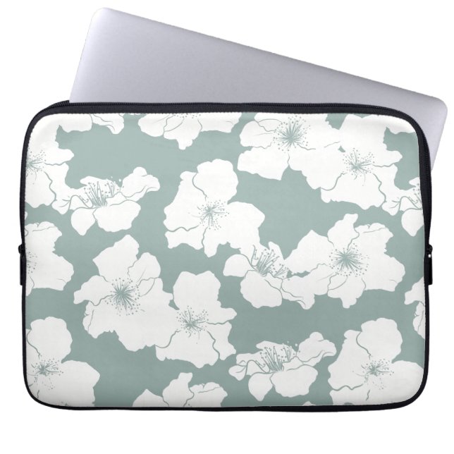 Capa Para Notebook Falling for Camellia - Moss (Frente)