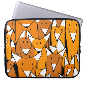 Capa Para Notebook Família Encantadora de Raposa: Padrões Animais Rep