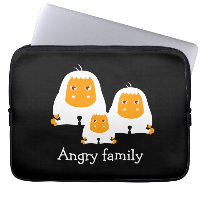 Capa Para Notebook Família irritada Macacos design T Shirt (Frente)
