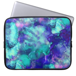 Capa Para Notebook fantasia azul aquarelas :