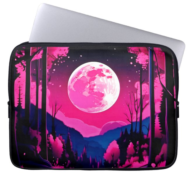 Capa Para Notebook Fantasia da Lua Rosa (Frente)