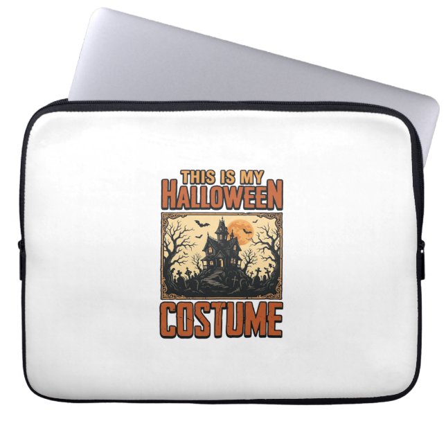 Capa Para Notebook Fantasia de Halloween Casa Assombrada Camisa Vinta (Frente)