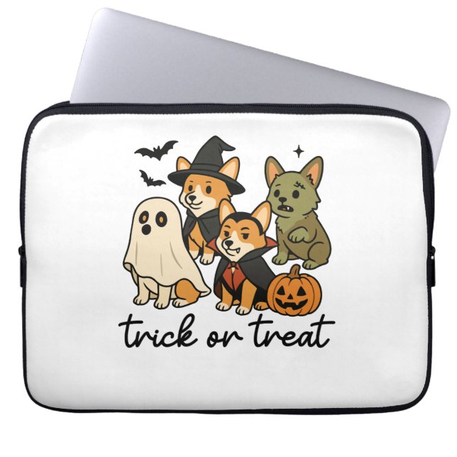 Capa Para Notebook fantasia de Halloween para corgi (Frente)