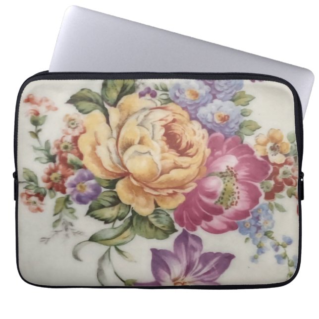 Capa Para Notebook Fantasia Floral  (Frente)