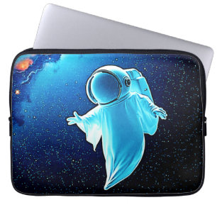 Capa Para Notebook Fantasma Cósmico no Design de Espaço